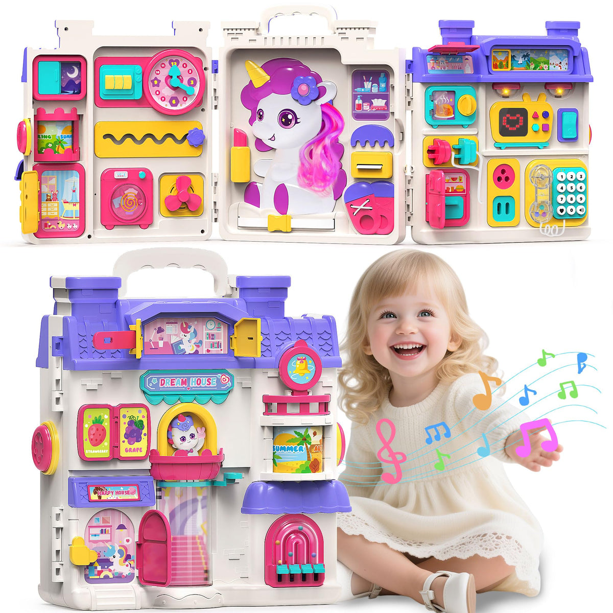Montessori Busy Board for 1-2 Year Old N95787