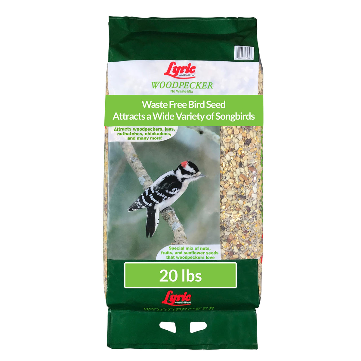 Woodpecker Wild Bird Seed 20 lb & Peanut Pieces 15 lb Nut & Fruit Mix Y67633