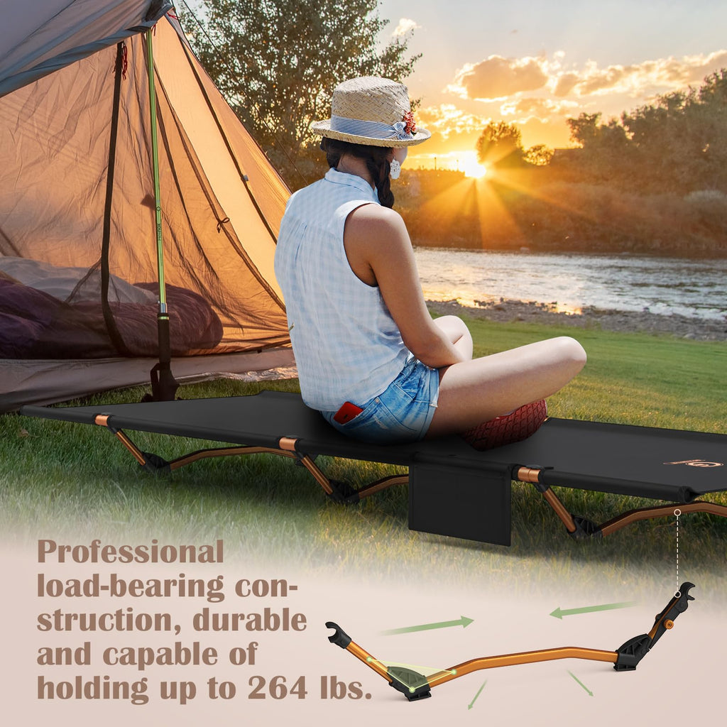 Foldable Camping Cot with Storage Bag H843