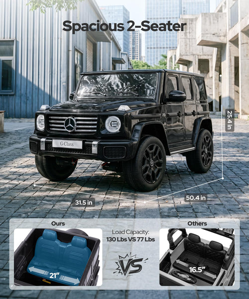 2 Seater 24v 4WD Ride on Car with Remote Control, Black Z28483
