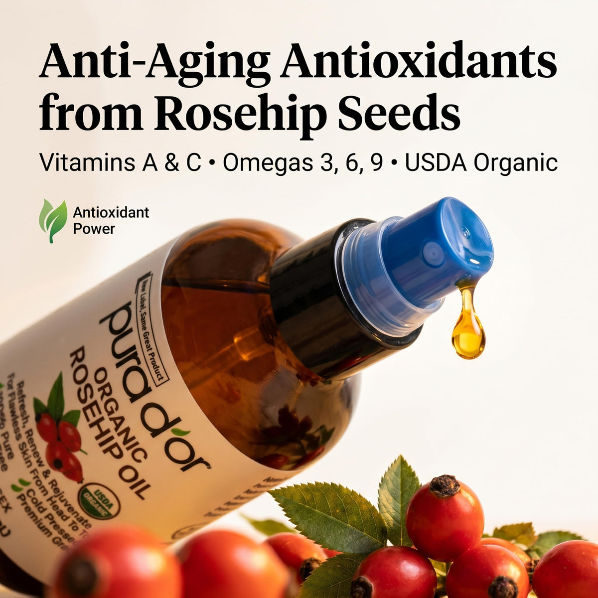 Organic Rosehip Seed Oil 4 oz S4044