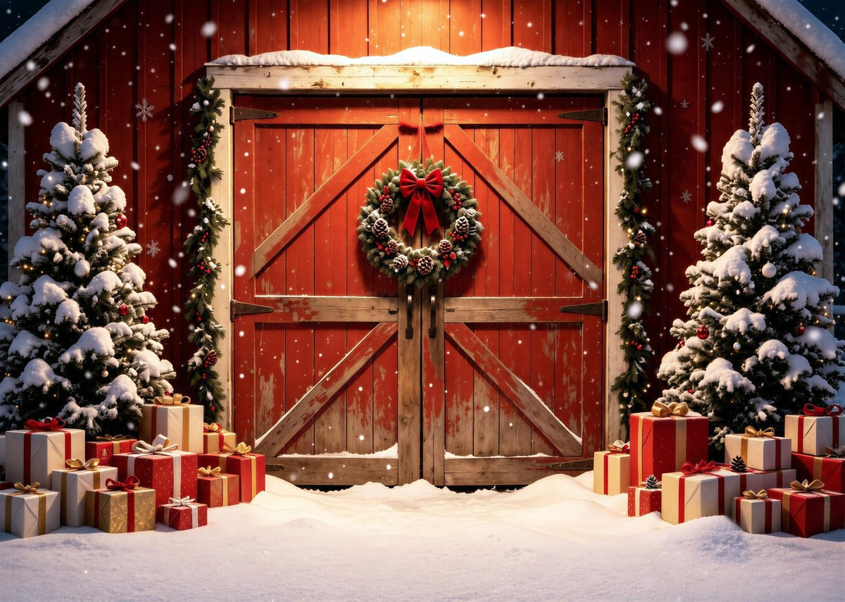 12x10ft Fabric Christmas Backdrop S826