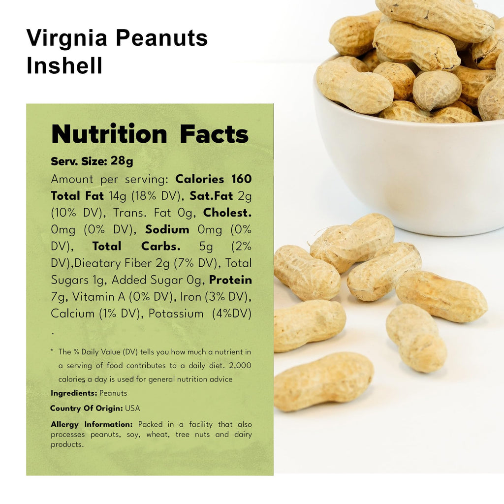 Whole In Shell Unsalted Peanuts 2 LBS I8503