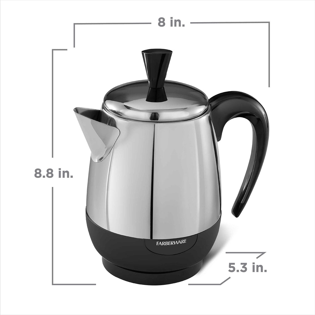4-Cup Stainless Steel Coffee Percolator F56977