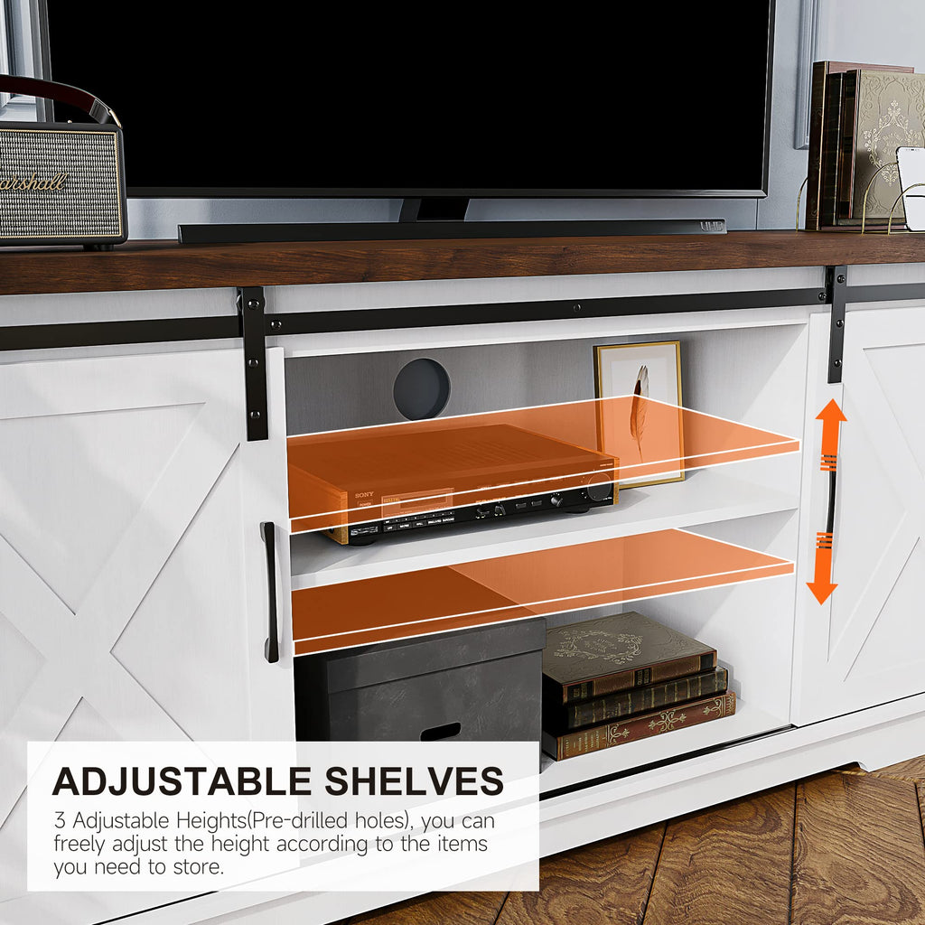 Farmhouse TV Stand Entertainment Center for 65 Inch TV Z82938