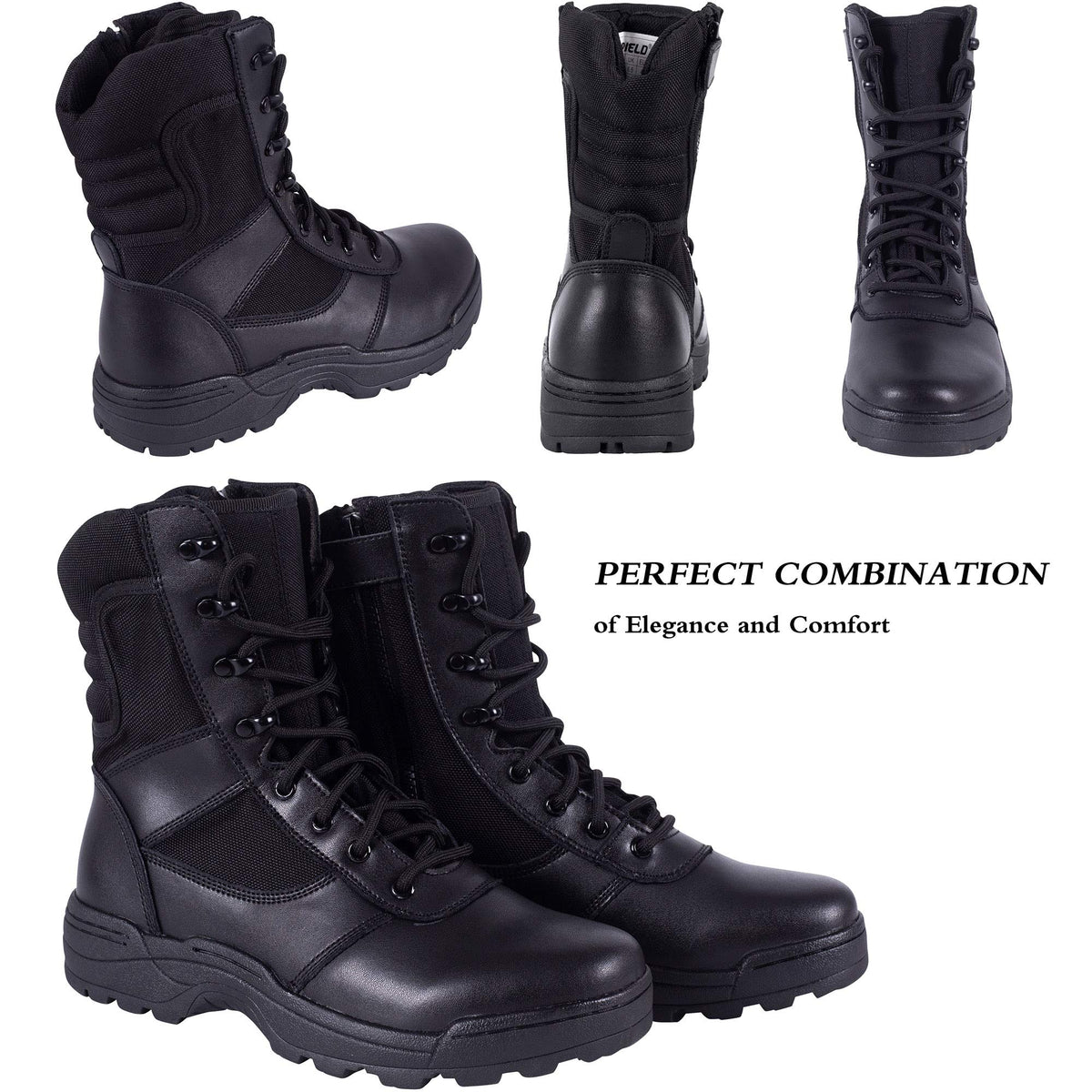 Men's Side Zipper Tactical Work Boots Y2009