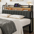 King Headboard with Storage and Charging Station X976