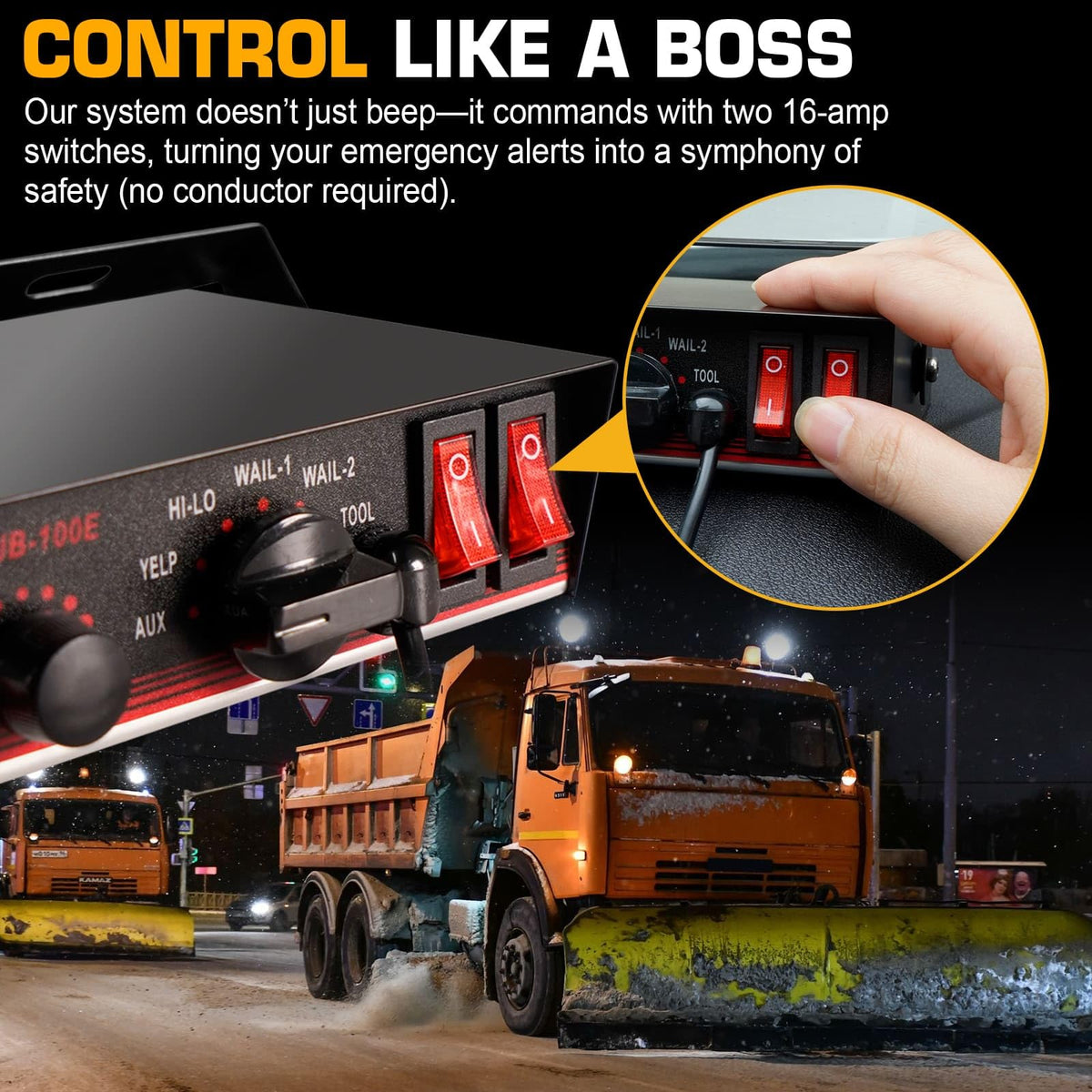 200W IP67 Waterproof Emergency Siren with Mic & Speaker Z82254
