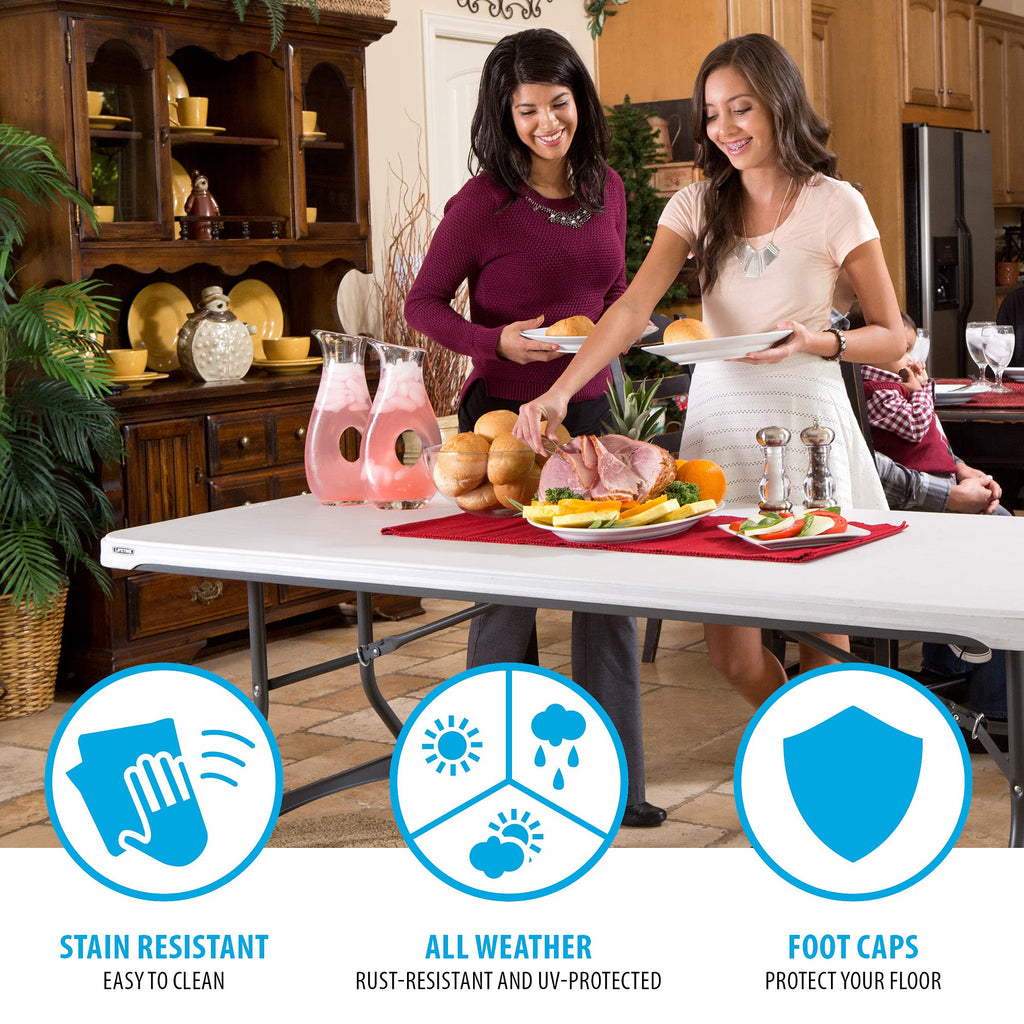 White Stackable Folding Table E1196