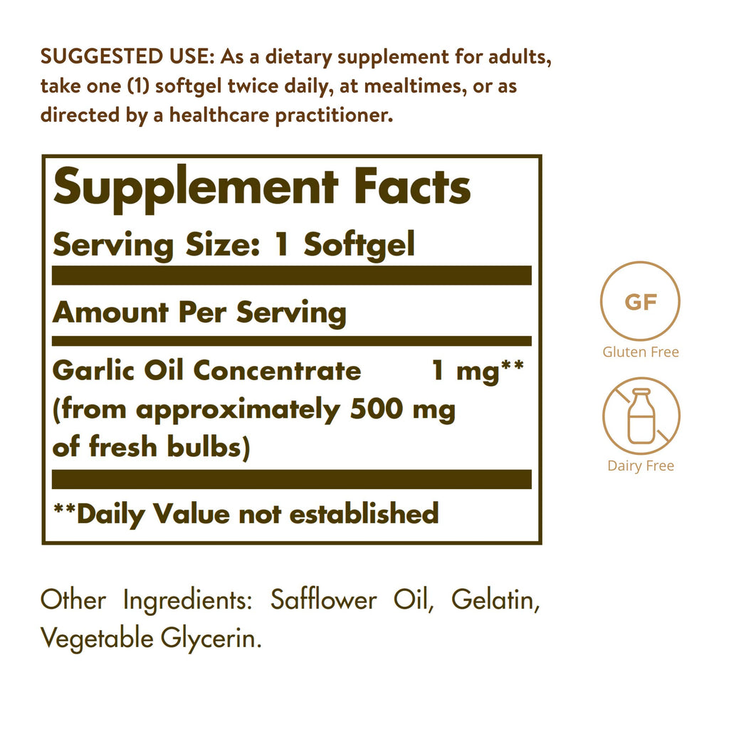 Garlic Oil 250 Softgels Y315682