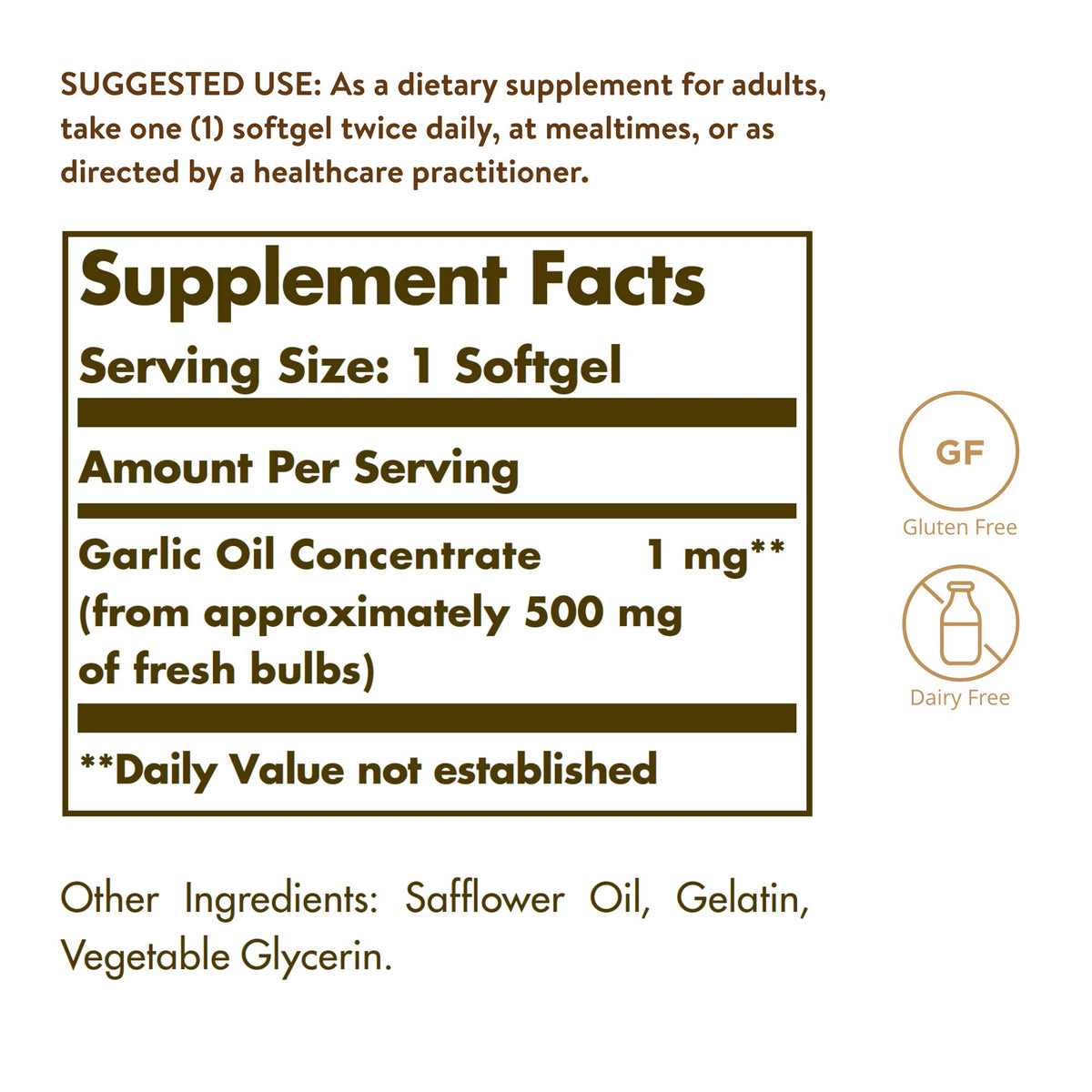 Garlic Oil 250 Softgels Y315682