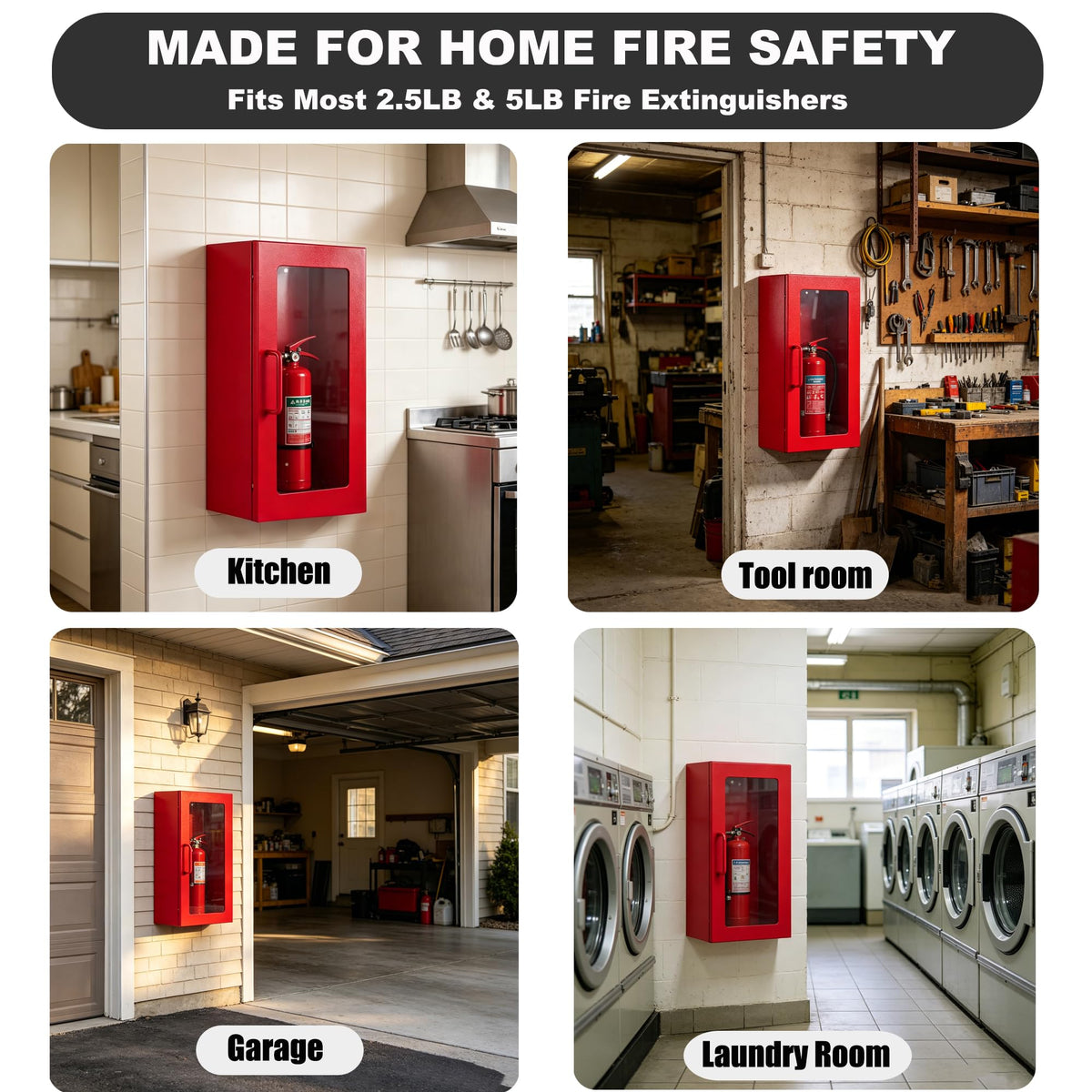 5lb Steel Fire Extinguisher Cabinet T140