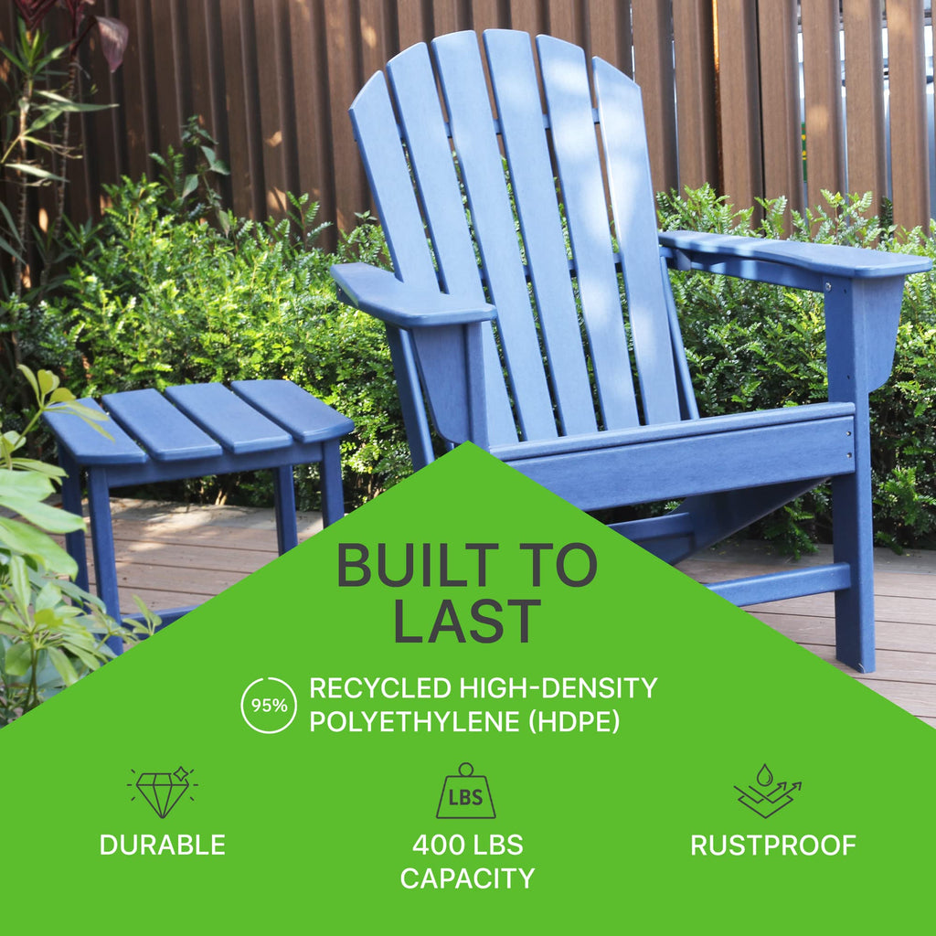 Plastic Weather Resistant Patio Adirondack Chair L836