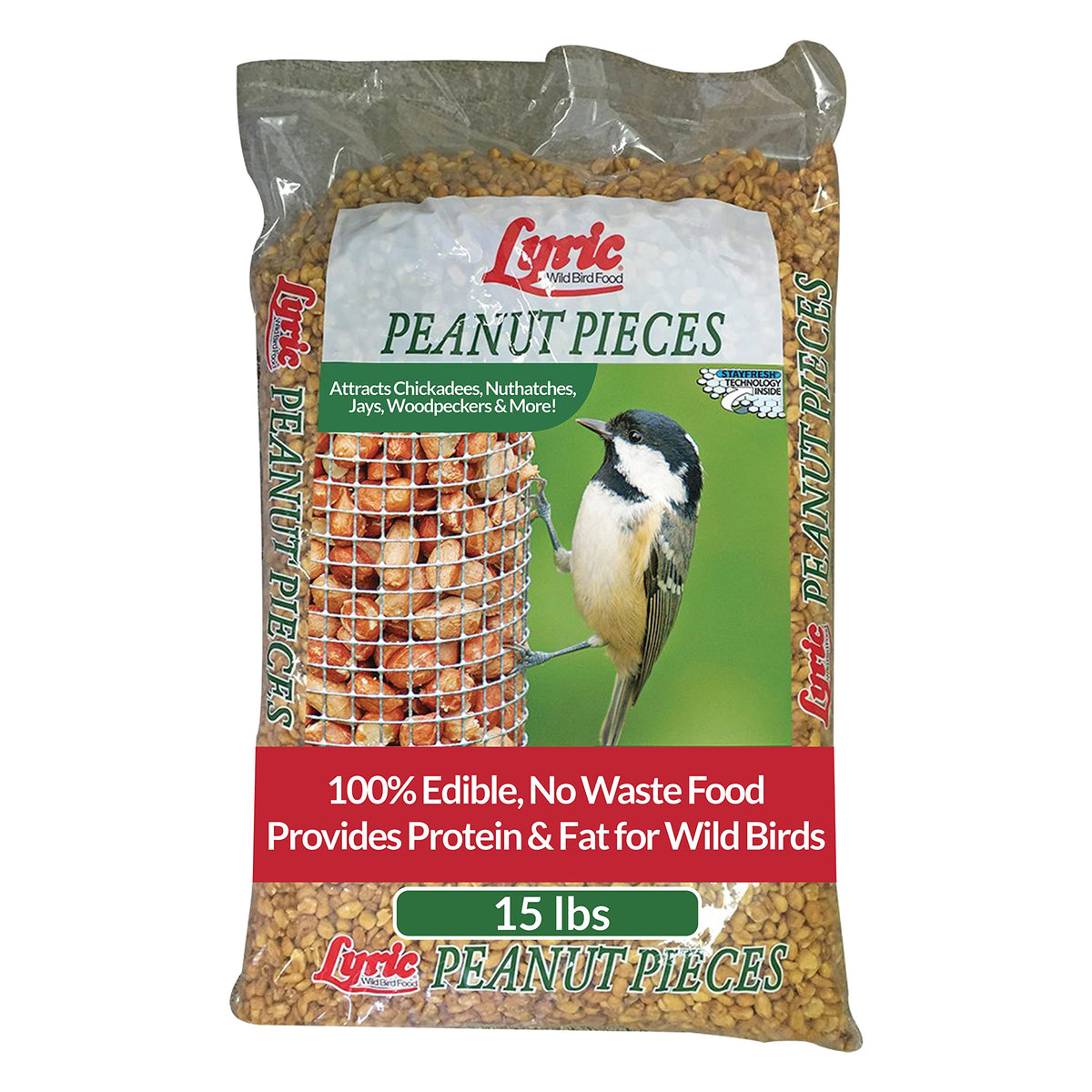 Woodpecker Wild Bird Seed 20 lb & Peanut Pieces 15 lb Nut & Fruit Mix Y67633