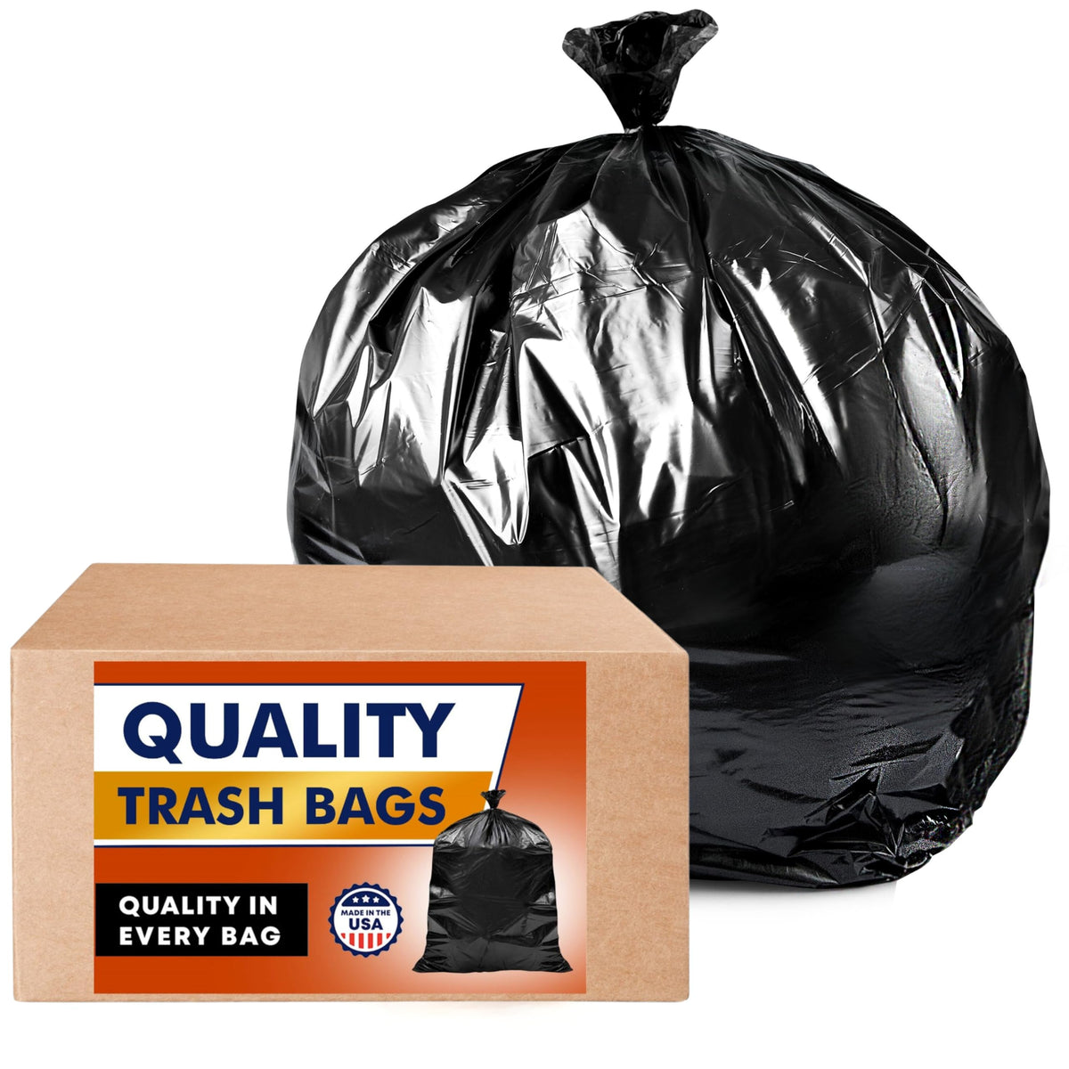 55 Gallon 3 Mil Black Contractor Garbage Bags L481819
