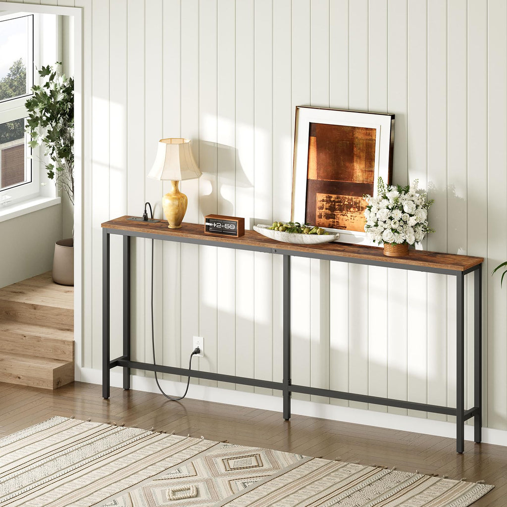 70.9" Narrow Console Table with Power Outlet E8163
