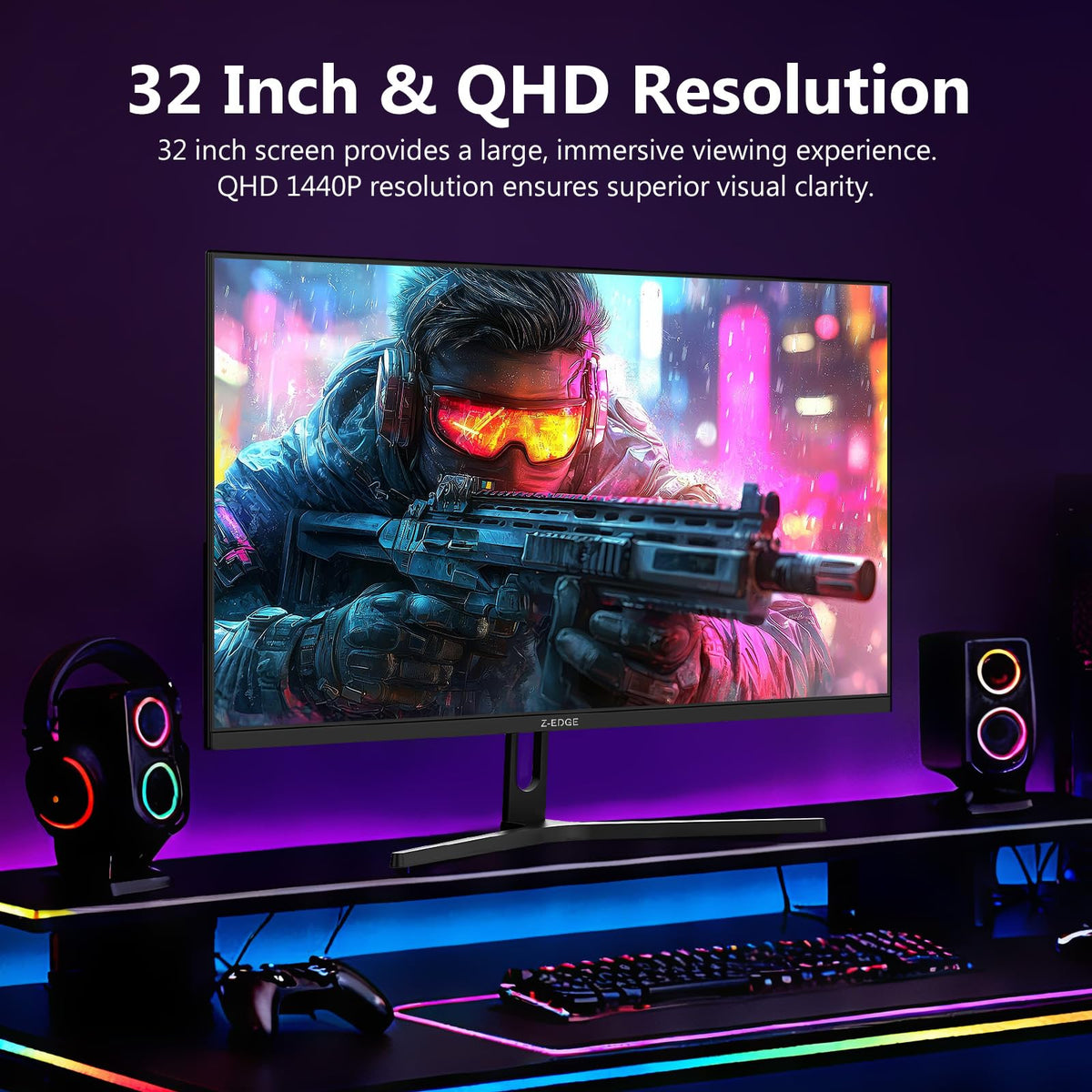 32 inch IPS Gaming Monitor QHD 1440P 200Hz P478