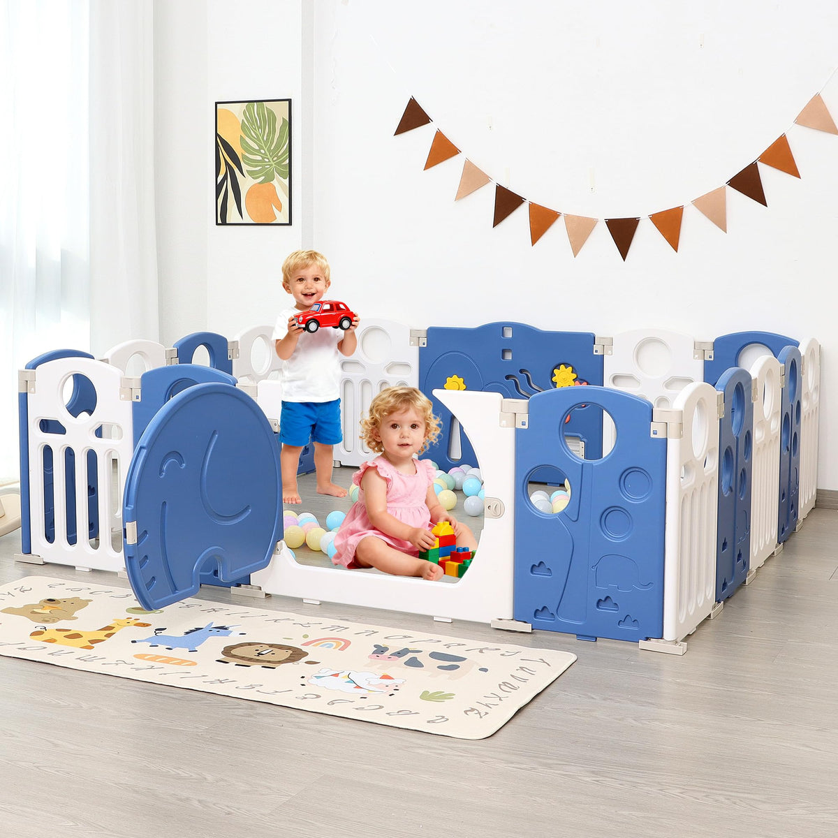 18-Panel Foldable Baby Playpen H475