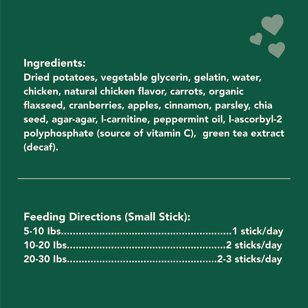 Grain-Free Dental Chew Sticks for Small Dogs, 6.2 oz S566