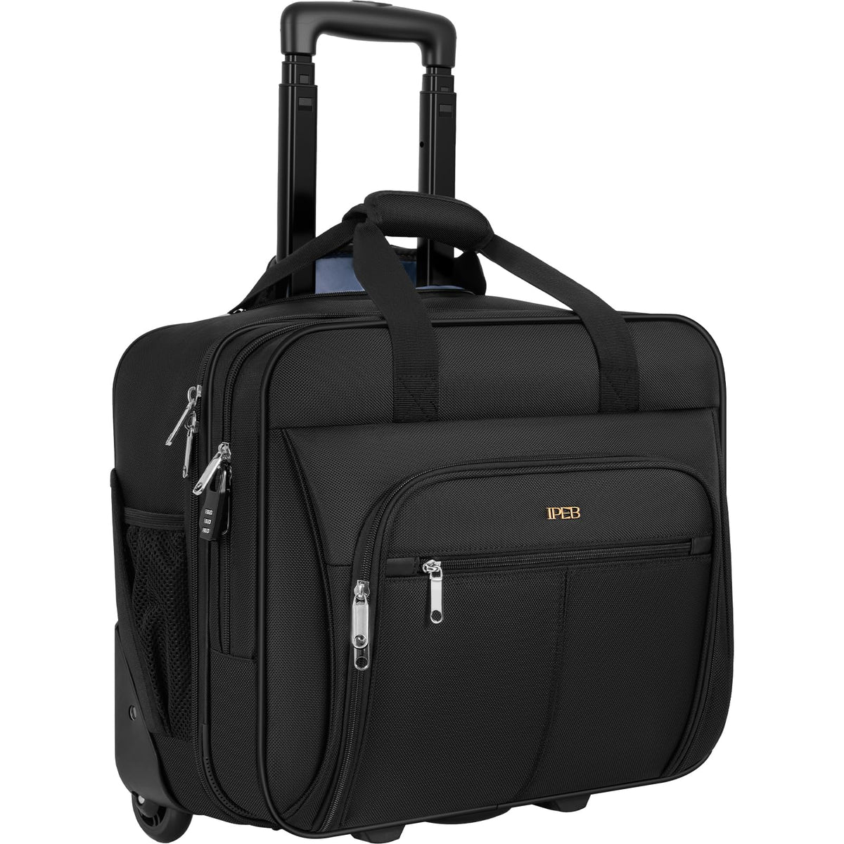 Water-Resistant 17.3" Rolling Laptop Bag with RFID Pocket J8313