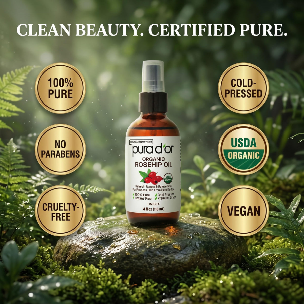 Organic Rosehip Seed Oil 4 oz S4044