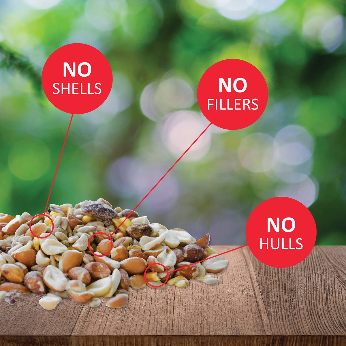 Woodpecker Wild Bird Seed 20 lb & Peanut Pieces 15 lb Nut & Fruit Mix Y67633