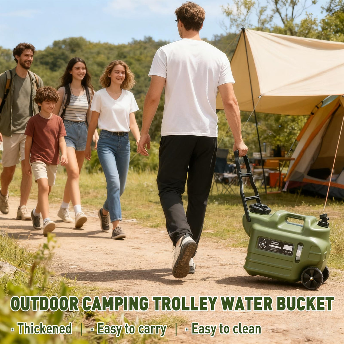 7.4 Gallon Water Jug with Wheels & Handle P5019