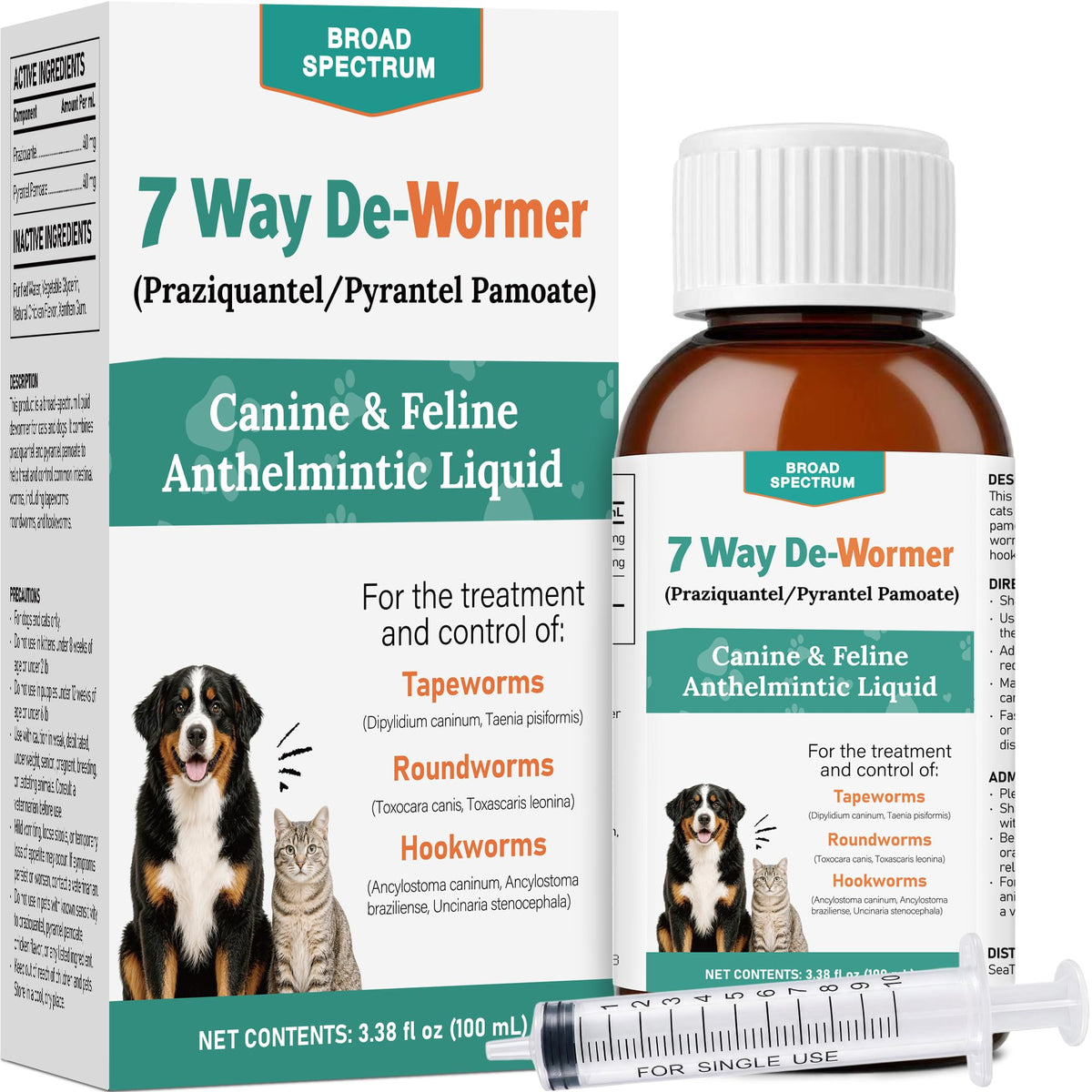 Dewormer for Dogs and Cats 3.38 fl oz N395521