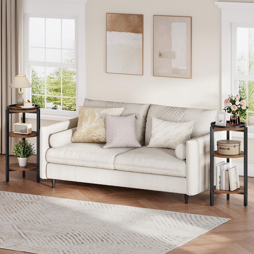Small Round 3-Tier Side Table J296