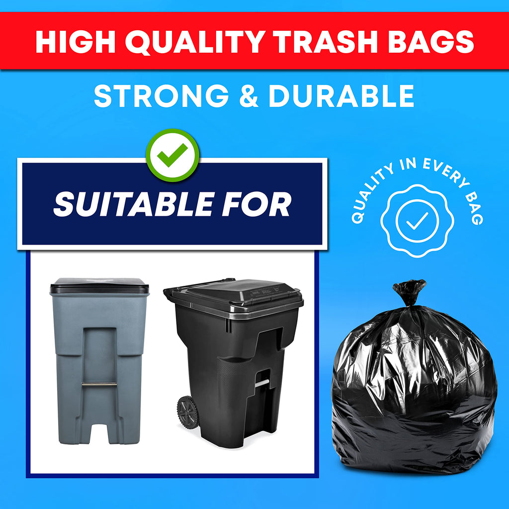 55 Gallon 3 Mil Black Contractor Garbage Bags L481819