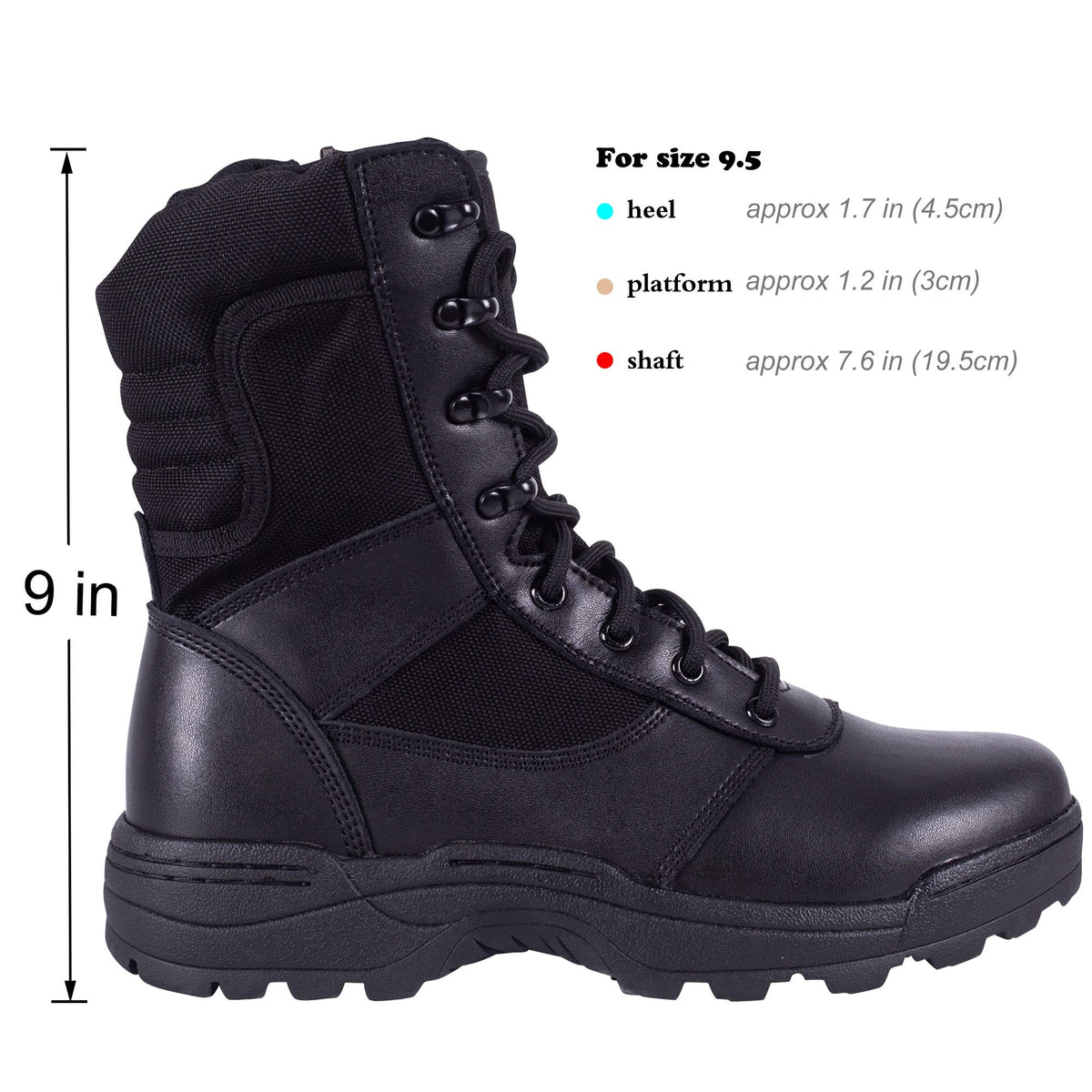 Men's Side Zipper Tactical Work Boots Y2009