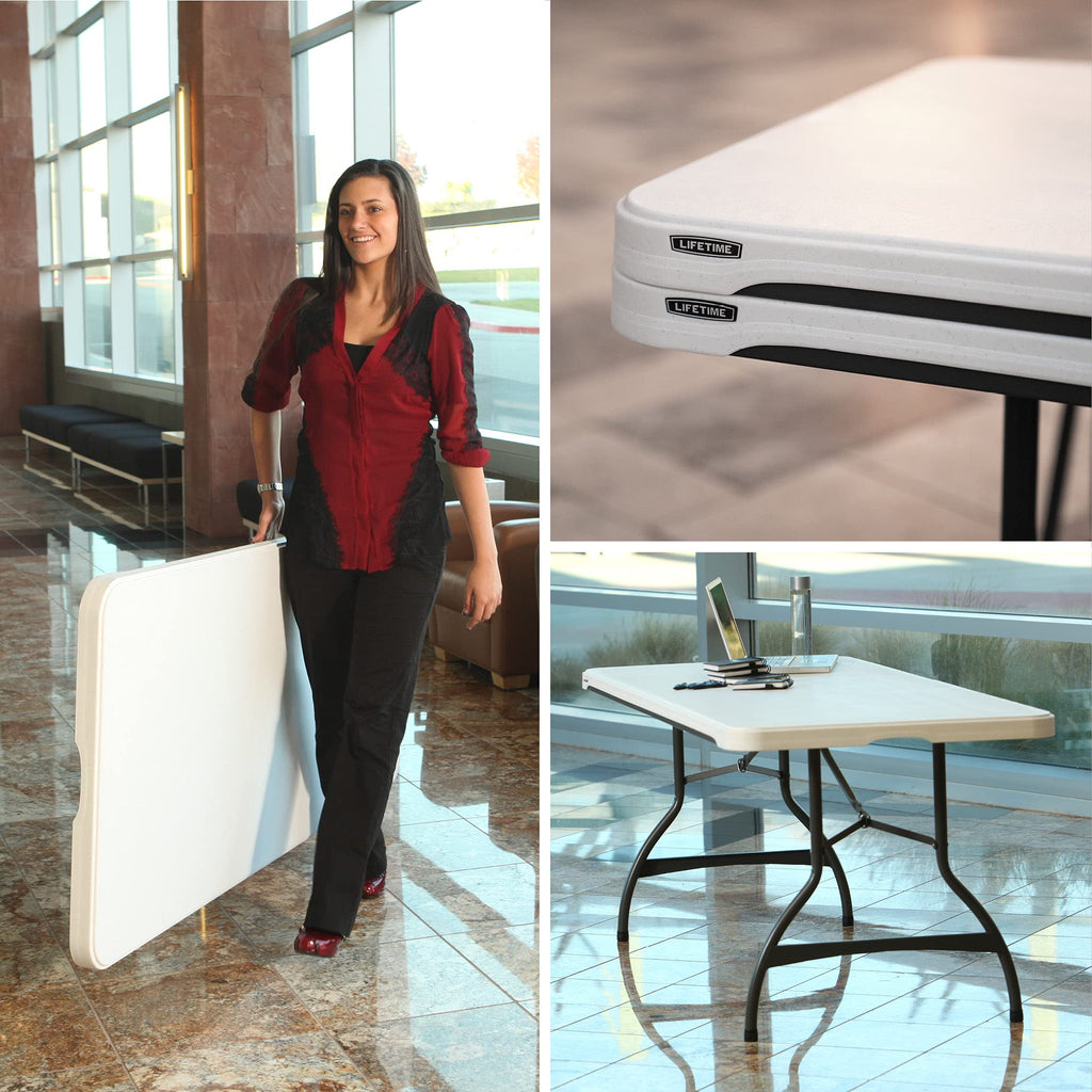 White Stackable Folding Table E1196
