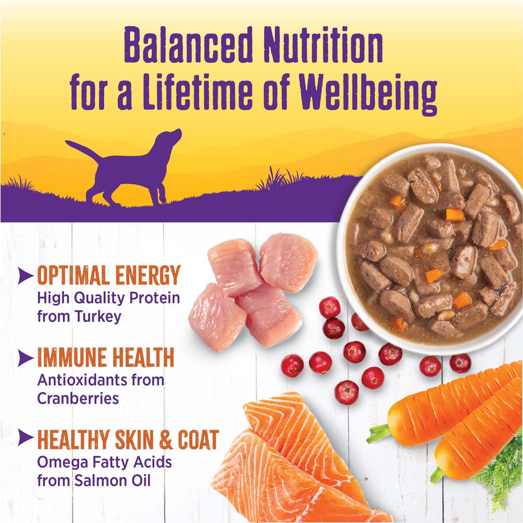 Grain Free Turkey Recipe Canned Wet Dog Food, 12.5 oz, Pack of 12 Cans Q758