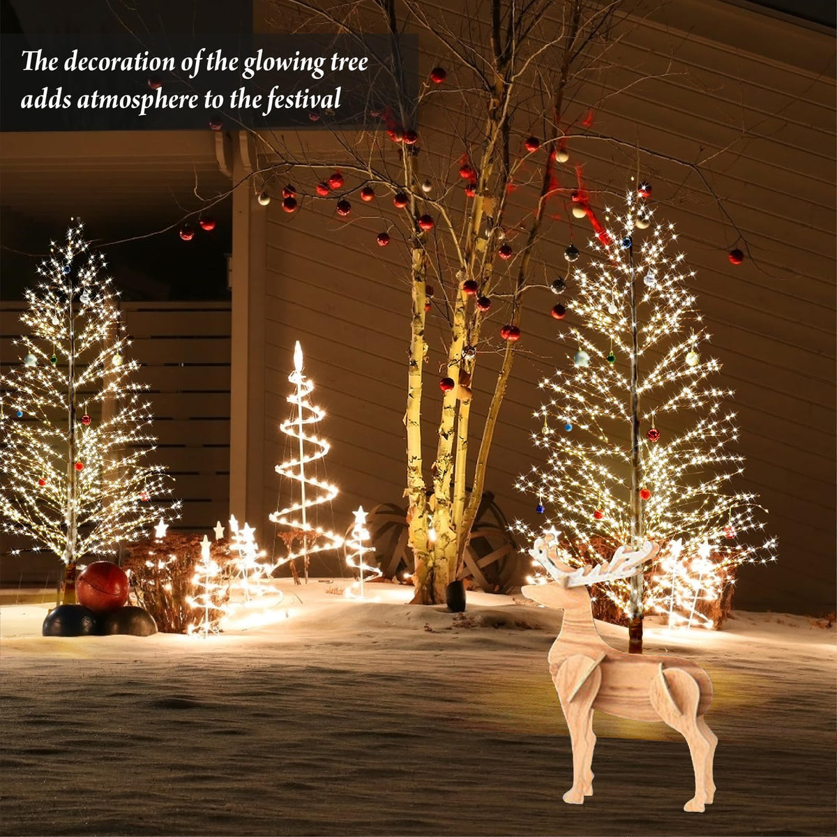 6FT Lighted Birch Tree with 1300 LED Lights Y712771