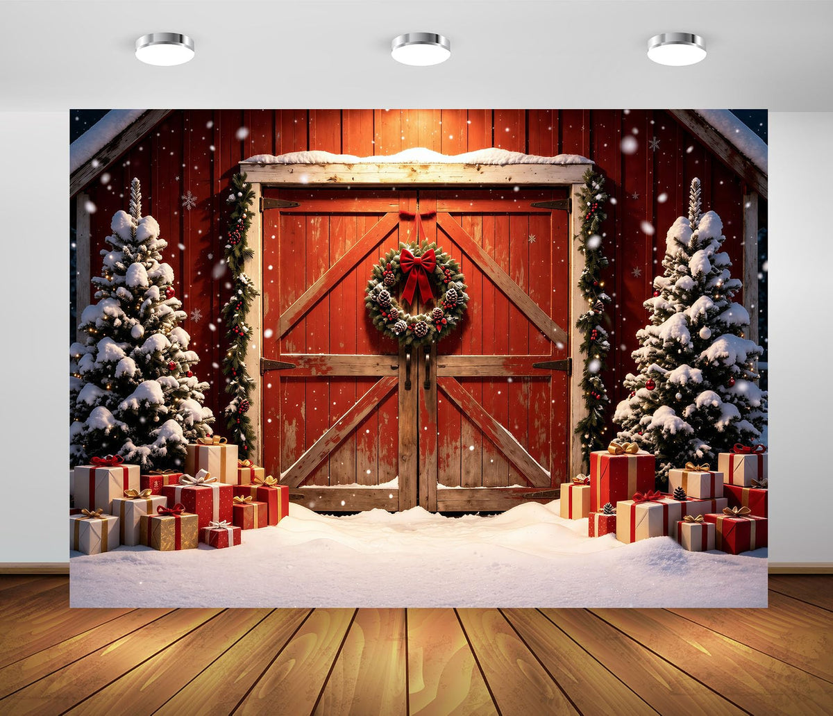 12x10ft Fabric Christmas Backdrop S826