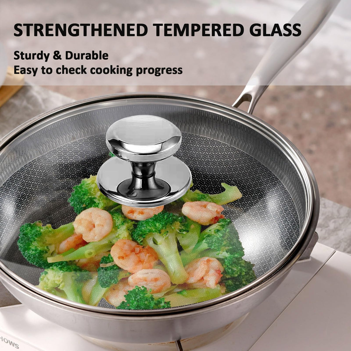 3 pcs Glass Lid Replacement Set (8 In + 10.25 In + 12 In) D995