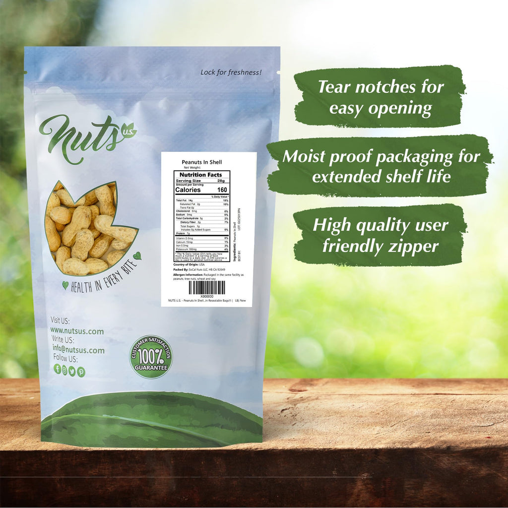 Whole In Shell Unsalted Peanuts 2 LBS I8503