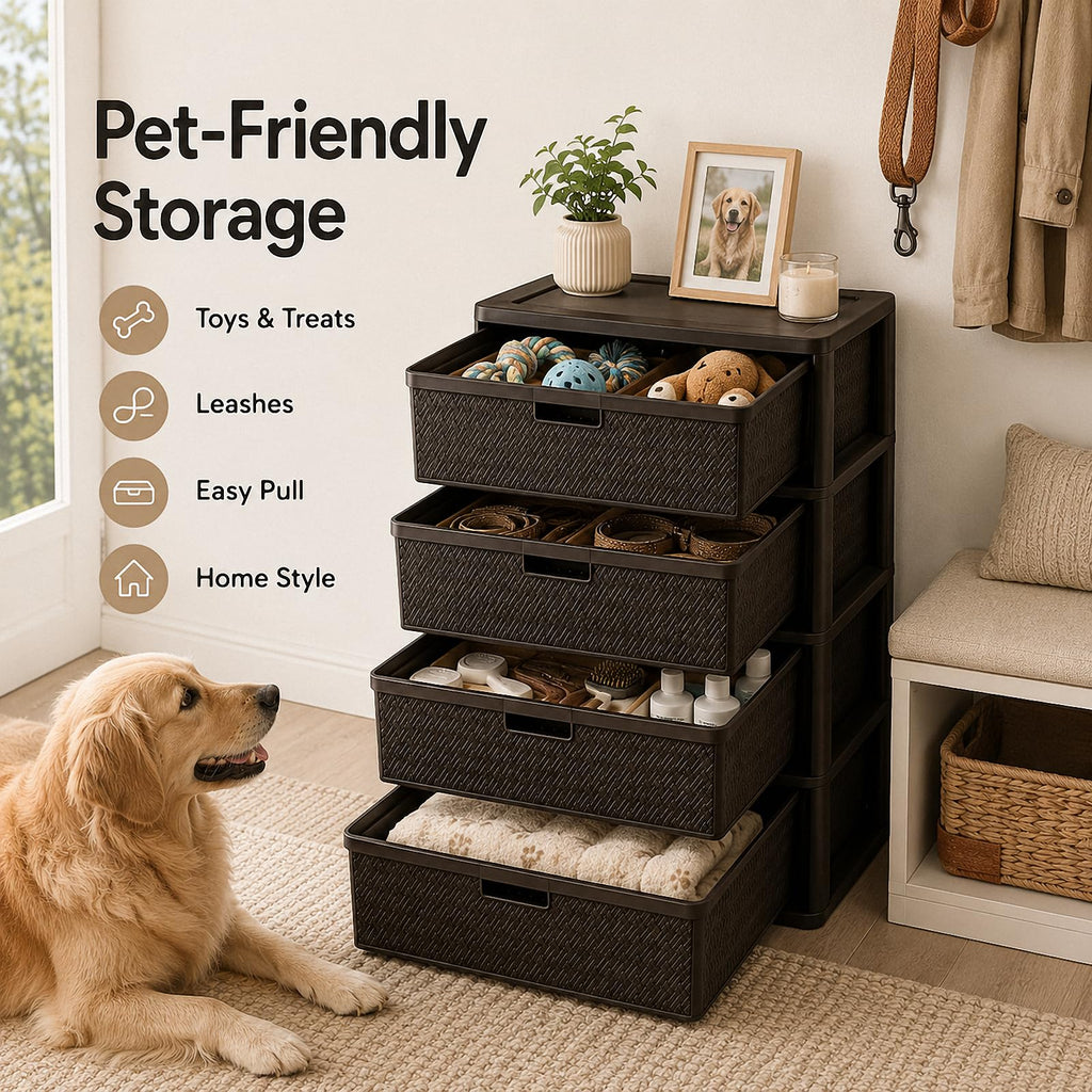 4 Drawer Plastic Storage Tower W53963