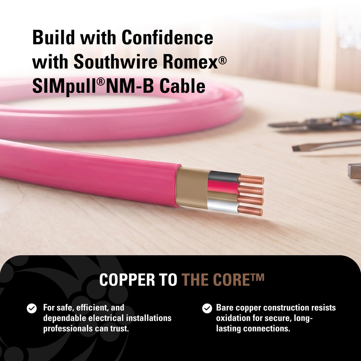 10 Gauge 3 Conductor 25Ft Pink Residential Wire Z678760