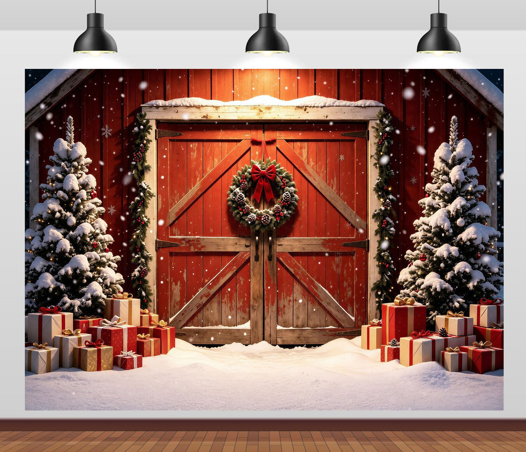 12x10ft Fabric Christmas Backdrop S826