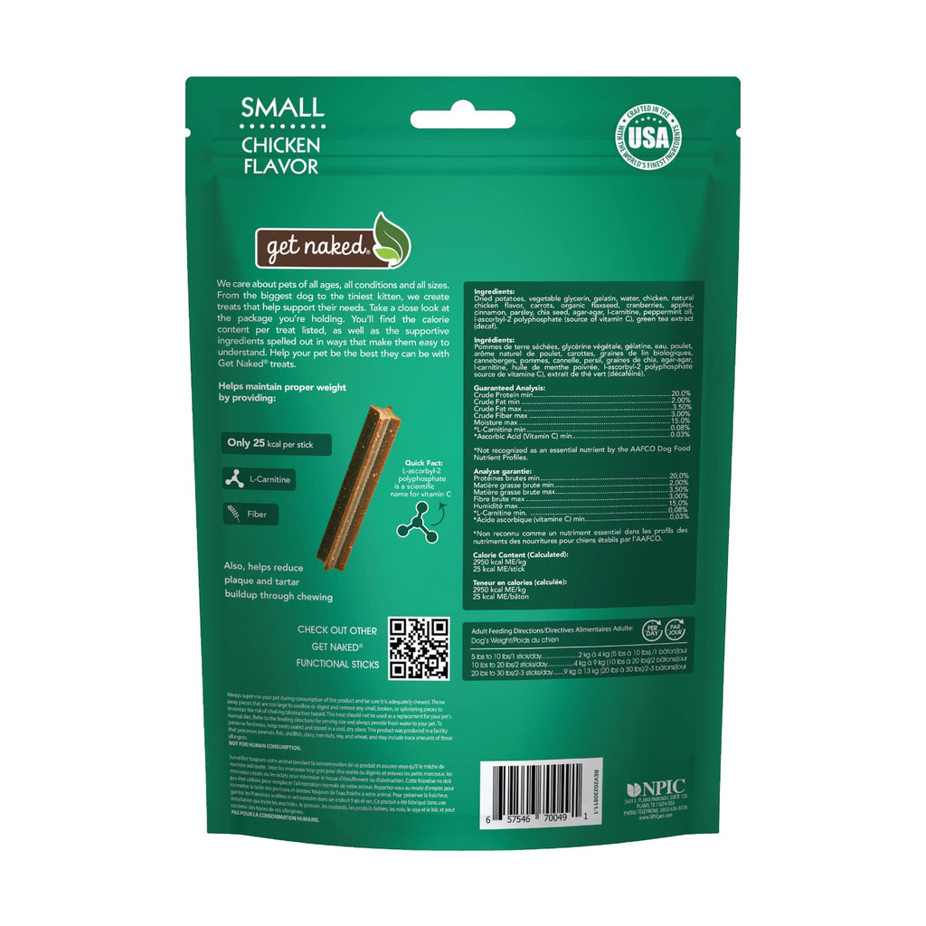 Grain-Free Dental Chew Sticks for Small Dogs, 6.2 oz S566