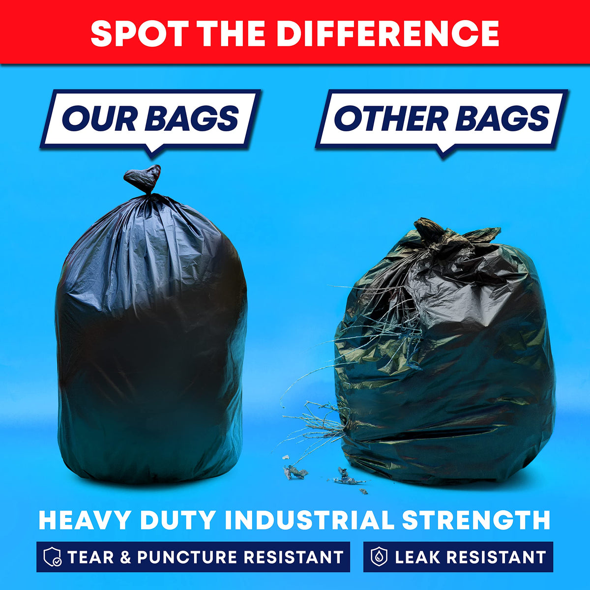 30-33 Gallon 2 MIL Heavy Duty Trash Bags 108 Count P85503