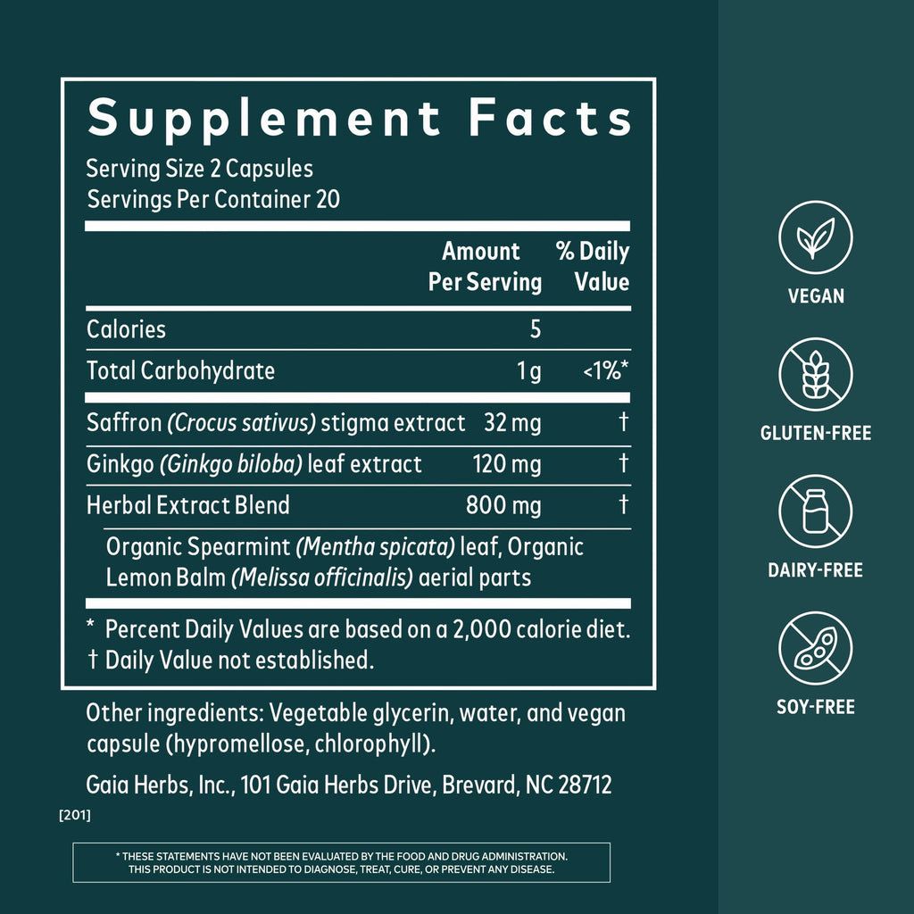 40 Vegan Capsules Nootropic Focus B926