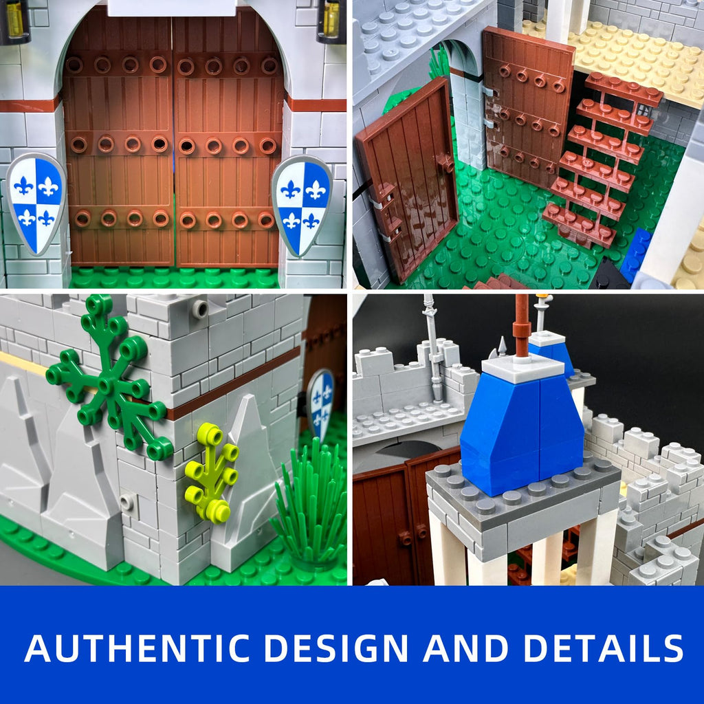 Medieval Knight Castle Building Blocks Set with 12 Knights Figures F991