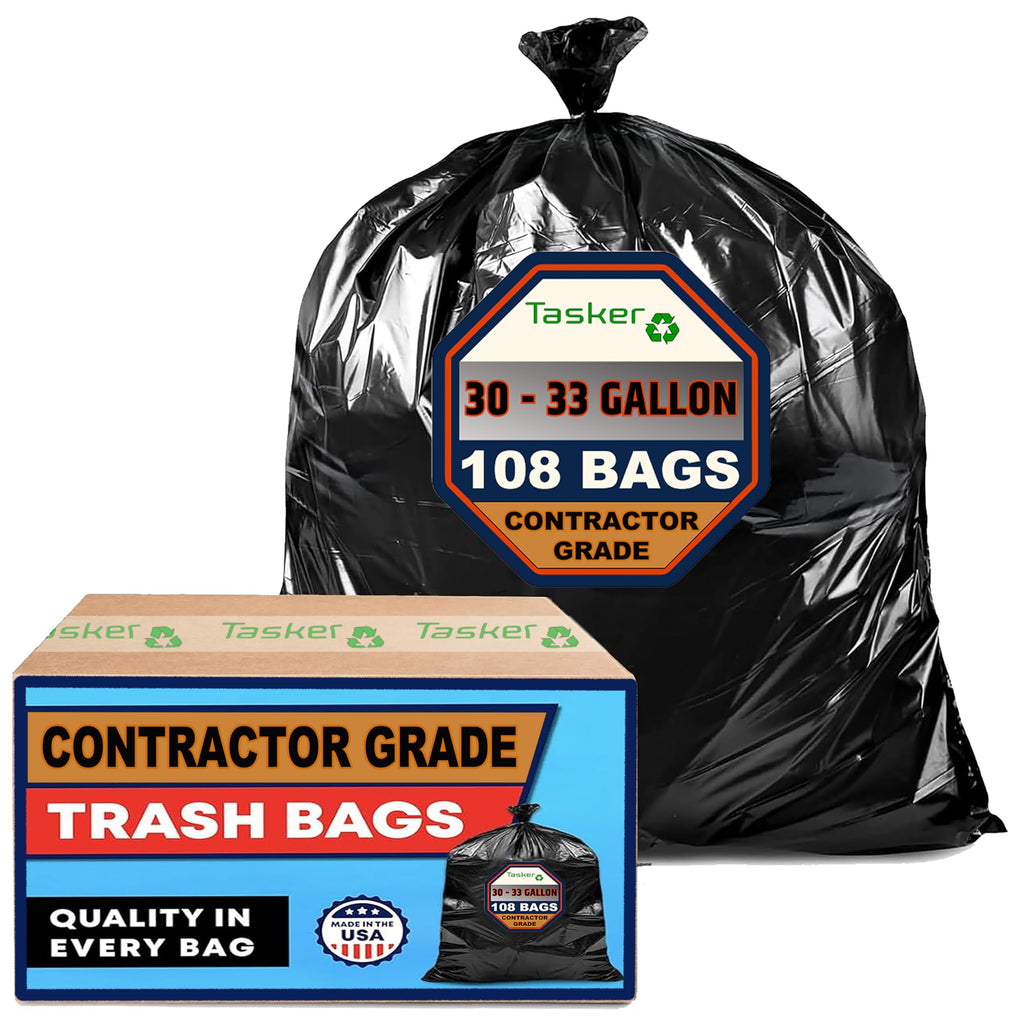 30-33 Gallon 2 MIL Heavy Duty Trash Bags 108 Count P85503