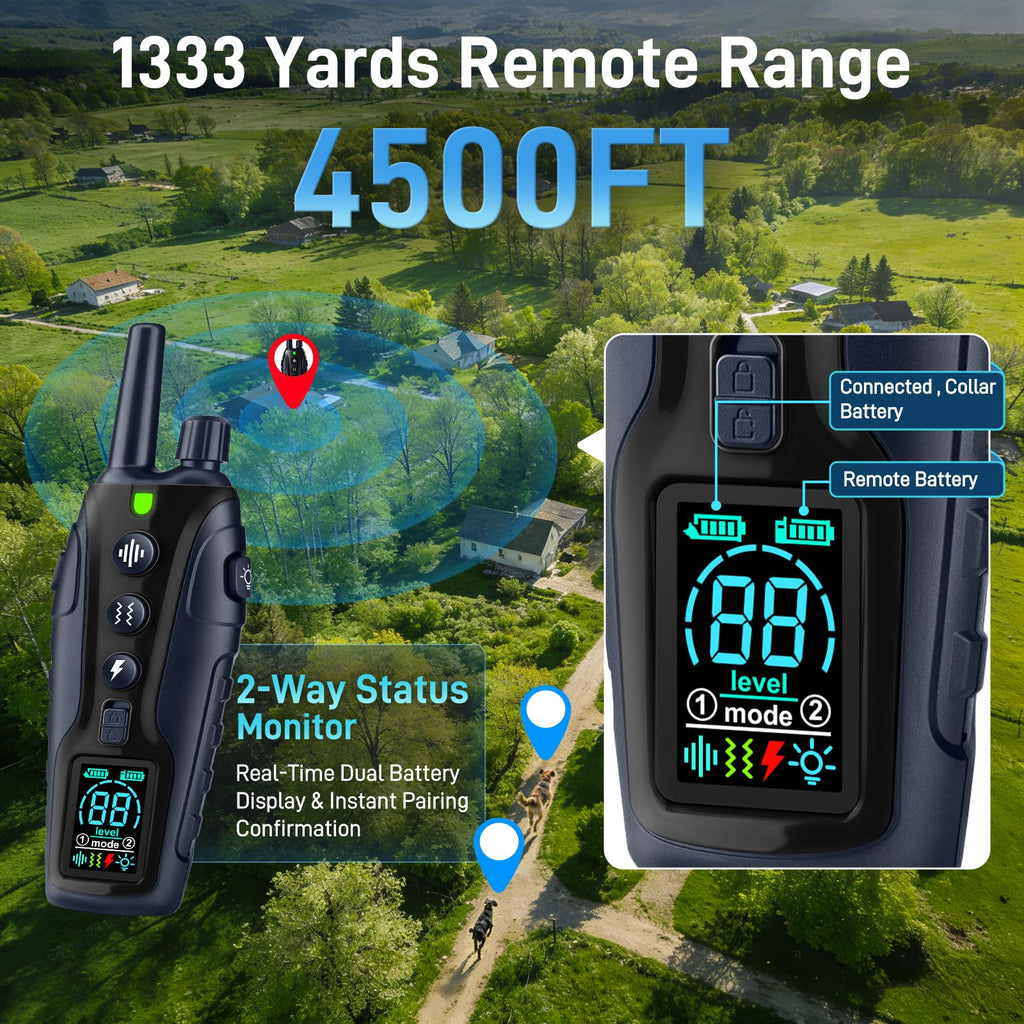 Waterproof Rechargeable Dog Training Collar with Remote J9368