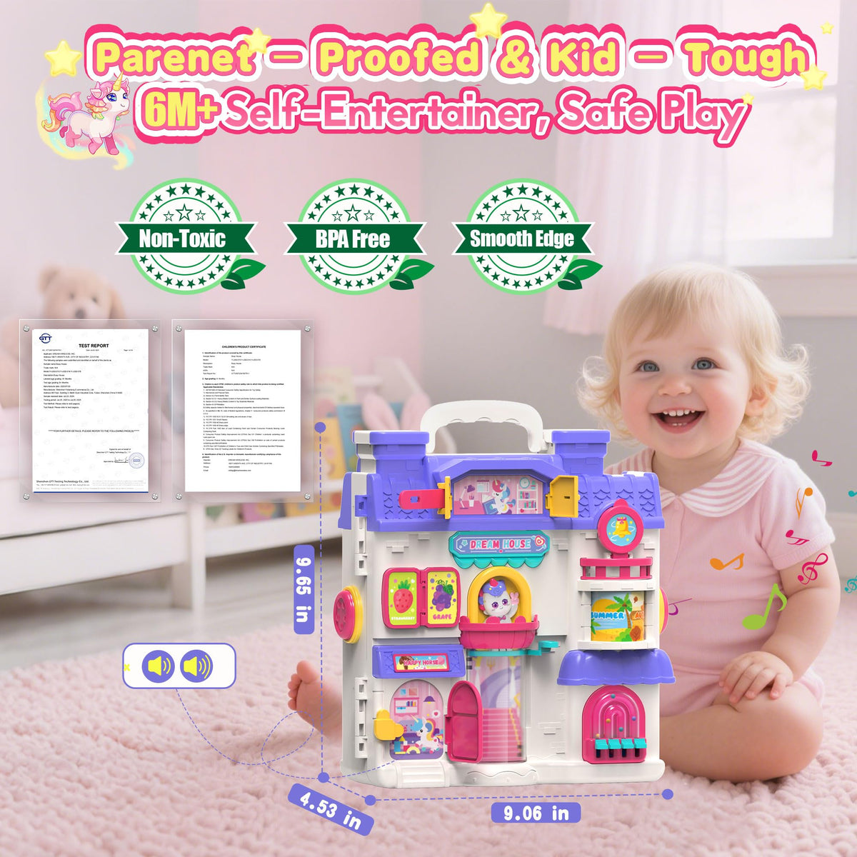 Montessori Busy Board for 1-2 Year Old N95787