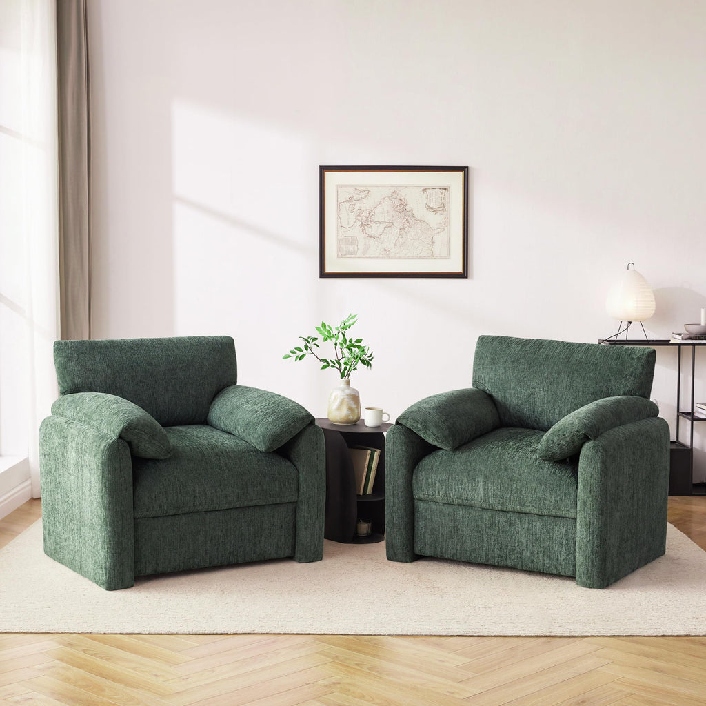 2 Pack Oversized Green Accent Chair U85592