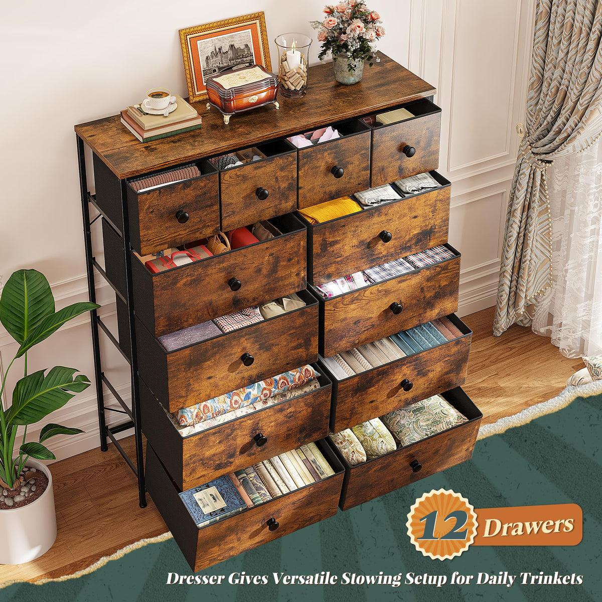 12 Drawer Dresser F8801